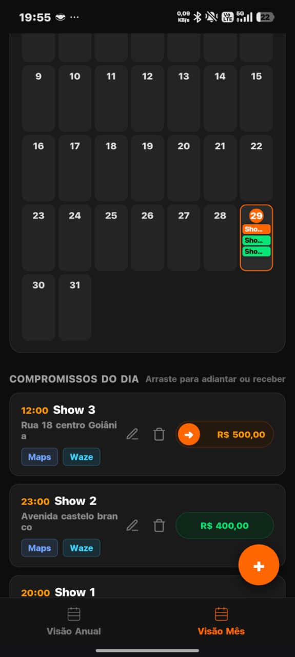 Calendário Mensal